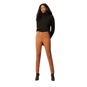 Yoga Jeans Rachel Classic Rise Hazel Burnt Orange Skinny Jeans Canadian SZ 27